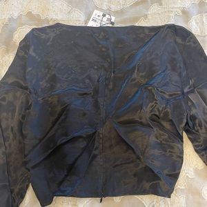 Zara, Black, XS, long sleeve, crop top, brand new never worn